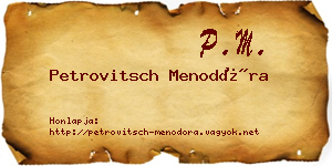 Petrovitsch Menodóra névjegykártya